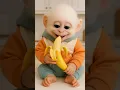 Download Lagu Cute baby and monkey ❤️👶🏻🍭🍧🍌🐵🍒😱💕🤣