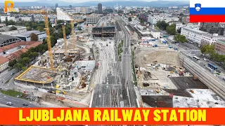 4K Ljubljana Railway Station And Project Emonika Progress October 2025 Aerial View Slovenia 