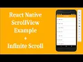 React Native ScrollView example ScrollView Infinite Scroll