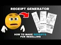 How to become a better RESELLER with a 1 1 Receipt Generator