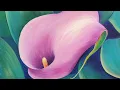 Calla Lily FULL TUTORIAL Acrylic Painting
