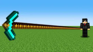 Minecraft, But Items Get Longer...