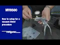 Setup of the 8500 for Bleeding Brakes