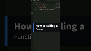 How to calling a function in c