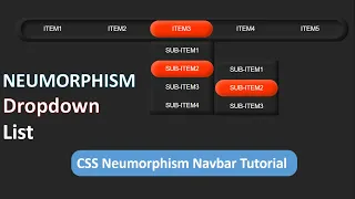 Neumorphism Dropdown Menu Using Pure CSS Neumorphic DropDown List Navbar Using HTML and CSS Only