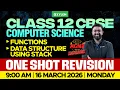 Class 12 CBSE Computer Science Functions Data Structure Using Stack One Shot Revision Xylem