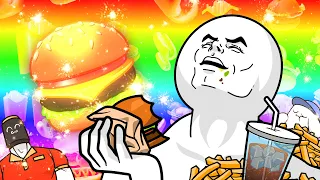 햄버거 먹방 만화