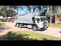 Waste Management and Polk County garbage trucks go by Seffner FL