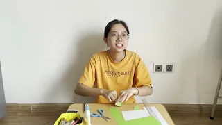 Instructions for making a cotton candy rabbit-shaped paper bag