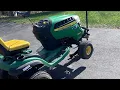 How to change mower deck tension spring on D140 John Deere
