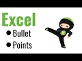 How To Add Bullet Points In Excel