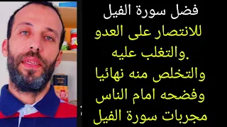 مجربة سورة الفيل للانتصار على العدو والتغلب عليه والتخلص منه نهائيا وفضحه امام الناس سورة الفيل  مجربة سورة الفيل للانتصار على العدو والتغلب عليه والتخلص منه نهائيا وفضحه امام الناس سورة الفيل