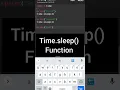 Time sleep function in python