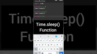 Time sleep function in python