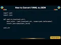 How to Convert YAML to JSON