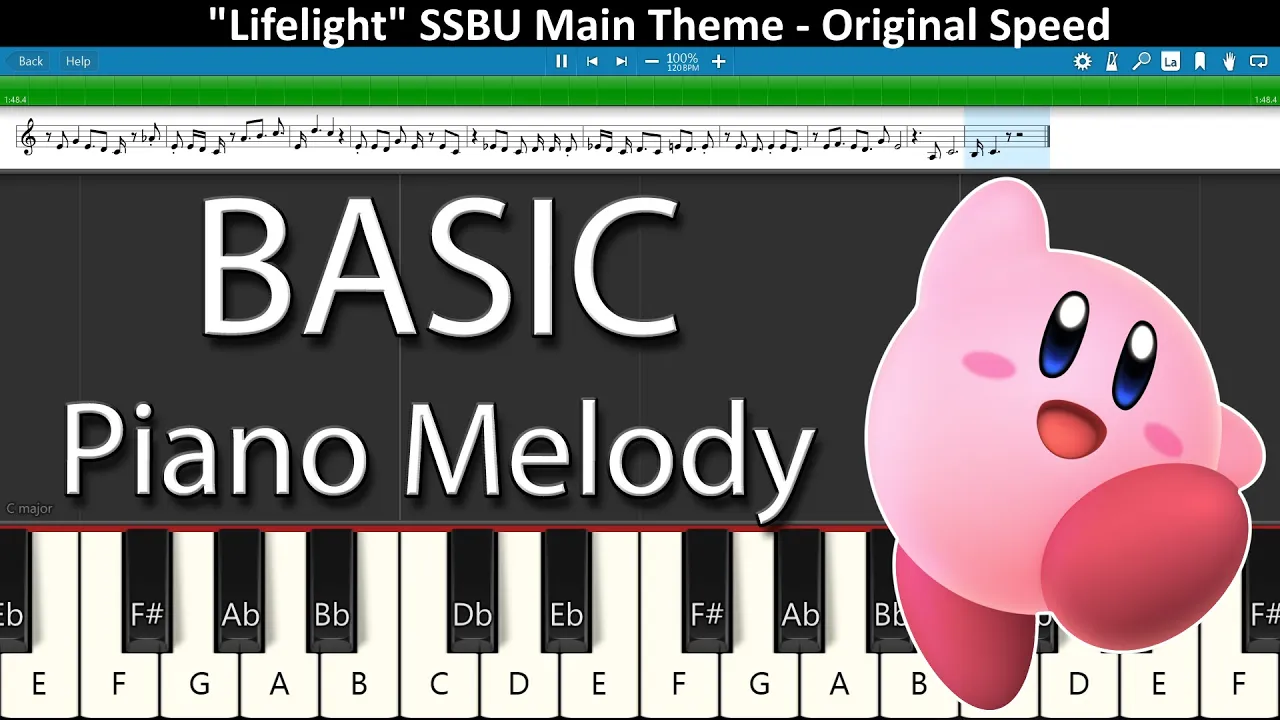 BASIC Piano Melody: Super Smash Bros. Ultimate - Lifelight