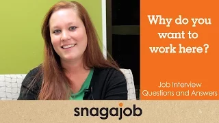 JOB INTERVIEW questions and answers Part 2 Why do you want to work here