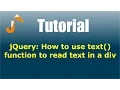 jQuery How to use text function to read text in a div