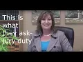 This is what they ask you in jury duty - real questions