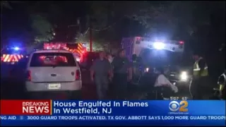 House Engulfed In Flames In Westfield NJ