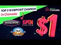 Best 1 dollar deposit casinos