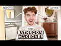 45 SQ FT SMALL BATHROOM MAKEOVER Concrete OVER Tile NO DEMO DIY