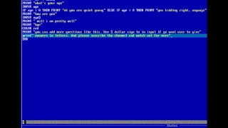how to make an interacting program in qb64