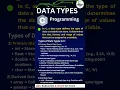 Data Types in c programming