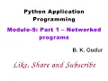 Python Application Programming - Networked Programs