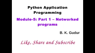 Python Application Programming - Networked Programs