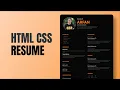 HTML CSS Resume Beginner Project