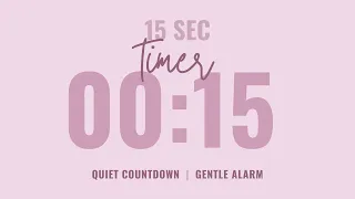 15 Second Quiet Countdown Timer Gentle Alarm Aesthetic Pastel Pink