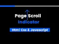 How To Create Scroll Indicator HTML CSS Javascript Page Progress Bar