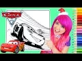 Coloring Cars 3 Lightning McQueen Coloring Book Page Prismacolor Colored Pencils KiMMi THE CLOWN