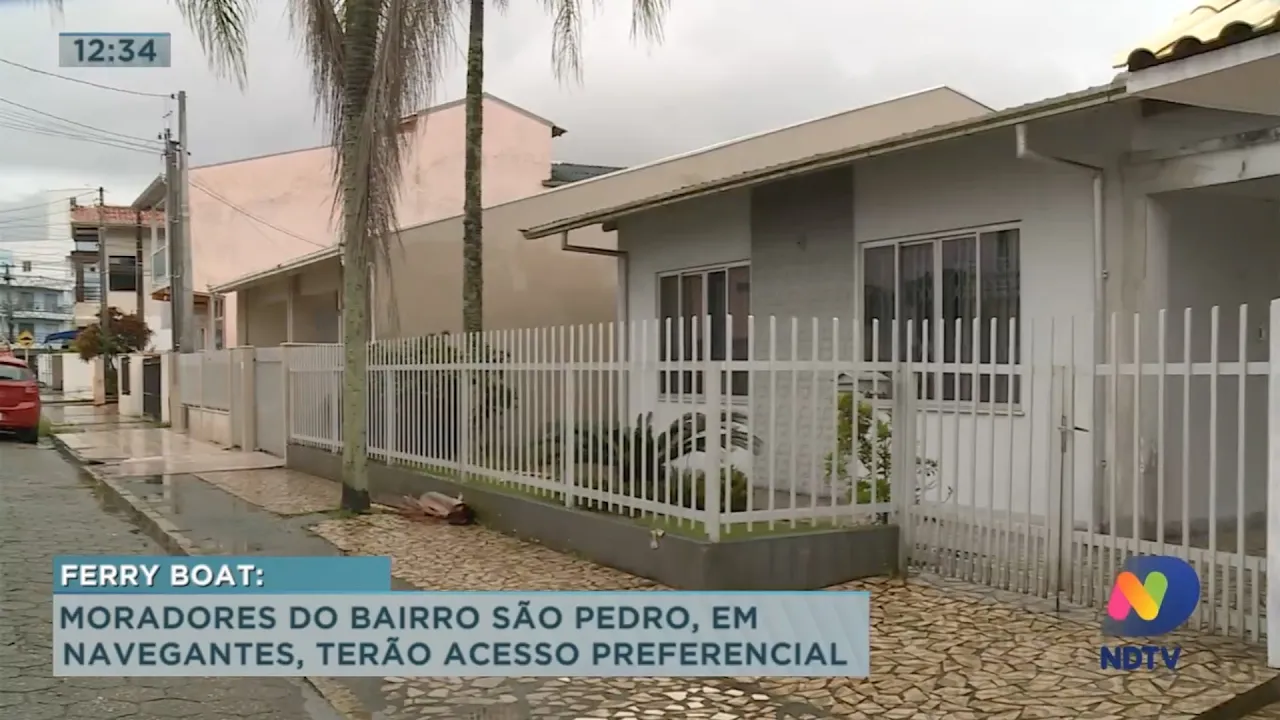 Moradores do bairro São Pedro em Navegantes terão direito à acesso preferencial no Ferry Boat