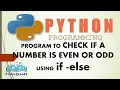 Python Programming Tutorial Class 11 CS with Python if else example Check a number if