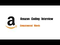 Amazon Coding Interview Question Leetcode 472 Concatenated Words