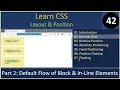 Layout Position Part 2 - Normal Flow of html elements CSS Tutorial