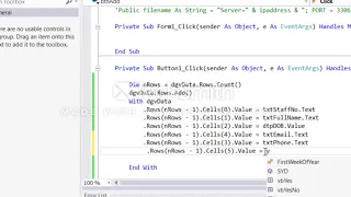 6 VB NET Adding Data to Datagrid Control VB NET