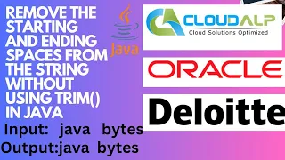 Program To Remove Starting And Ending Spaces Without Using Trim In Java