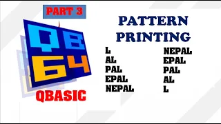 STRING PATTERN PRINTING in QBasic Part 3 Using RIGHT Make Easy