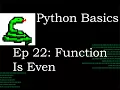 Python Basics Is Even Function