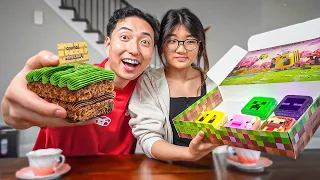MINECRAFT CRUMBL COOKIES TASTE TEST!