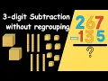3 digit subtraction without borrowing Subtraction without regrouping Triple digits