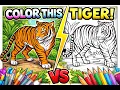 Tiger Coloring Page How to Color a Tiger Step by Step Relaxing Coloring