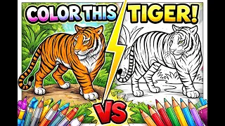 Tiger Coloring Page How to Color a Tiger Step by Step Relaxing Coloring