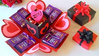 how to make explosion box for birthday anniversary valentines day handmade explosion box tutorial