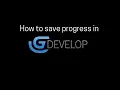 How to store variables in gdevelop