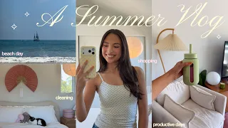 SUMMER VLOG productive days shopping going to the beach zoo date nails cleaning etc