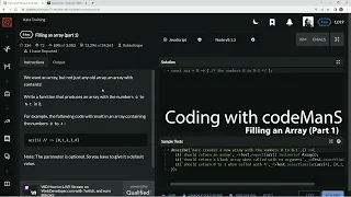 Codewars 8 kyu Filling an Array Part 1 Javascript